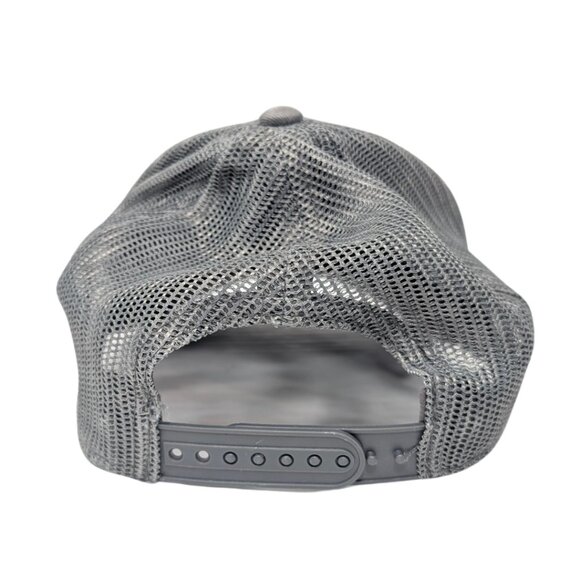 CAT Caterpillar Gray Hawaiian Print Mesh Snap Back Trucker Hat - Picture 6 of 8